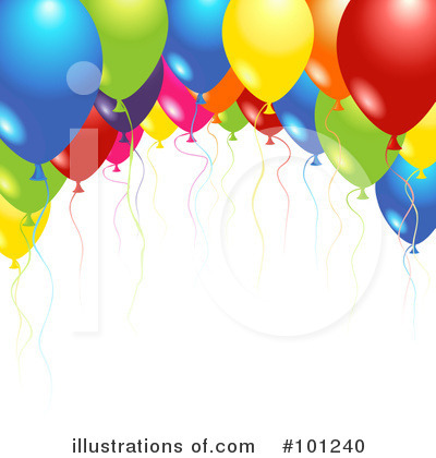 Royalty-Free (RF) Balloons Clipart Illustration by Oligo - Stock Sample #101240