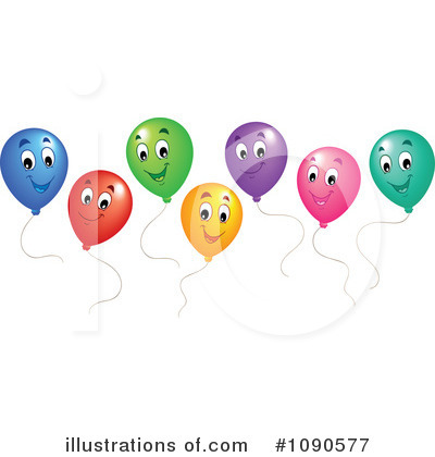 Party Balloons Clipart #1090577 by visekart