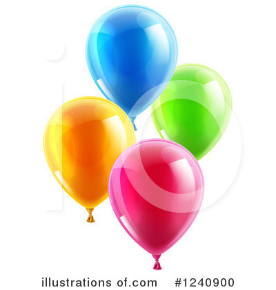 Party Balloon Clipart #1240900 by AtStockIllustration