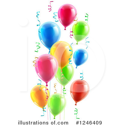 Party Balloon Clipart #1246409 by AtStockIllustration