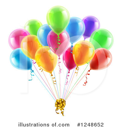 Party Balloon Clipart #1248652 by AtStockIllustration