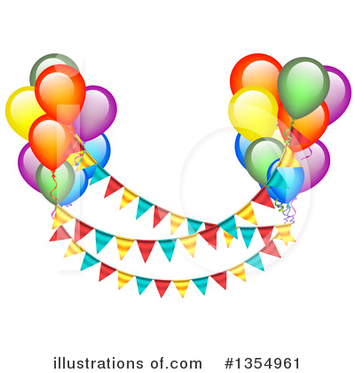 Royalty-Free (RF) Balloons Clipart Illustration by vectorace - Stock Sample #1354961