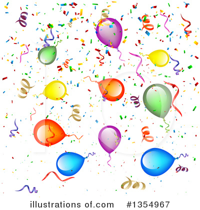 Royalty-Free (RF) Balloons Clipart Illustration by vectorace - Stock Sample #1354967