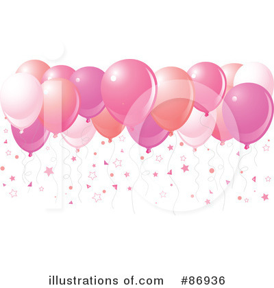 Royalty-Free (RF) Balloons Clipart Illustration by Pushkin - Stock Sample #86936