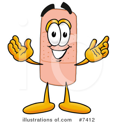 Royalty-Free (RF) Bandaid Clipart Illustration by Mascot Junction - Stock Sample #7412