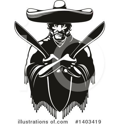 Sombrero Clipart #1403419 by Vector Tradition SM