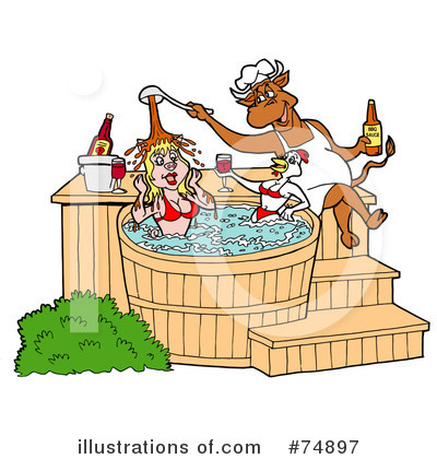 Royalty-Free (RF) Barbecue Clipart Illustration by LaffToon - Stock Sample #74897