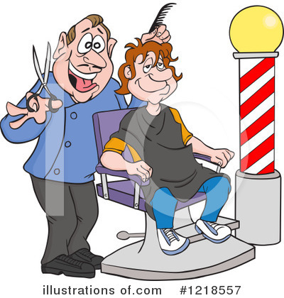 Royalty-Free (RF) Barber Clipart Illustration by LaffToon - Stock Sample #1218557
