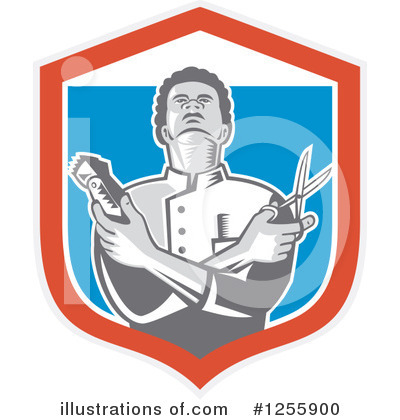 Royalty-Free (RF) Barber Clipart Illustration by patrimonio - Stock Sample #1255900