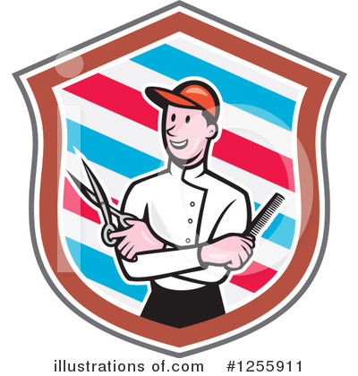 Royalty-Free (RF) Barber Clipart Illustration by patrimonio - Stock Sample #1255911
