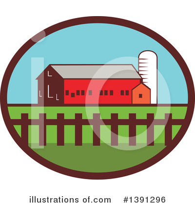 Royalty-Free (RF) Barn Clipart Illustration by patrimonio - Stock Sample #1391296