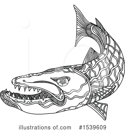 Royalty-Free (RF) Barracuda Clipart Illustration by patrimonio - Stock Sample #1539609