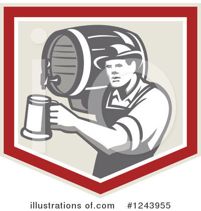 Royalty-Free (RF) Bartender Clipart Illustration by patrimonio - Stock Sample #1243955