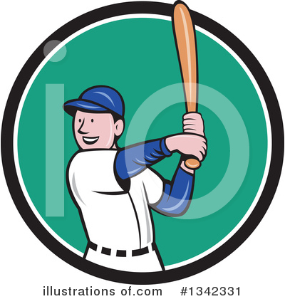 Baseball Player Clipart #1342331 by patrimonio