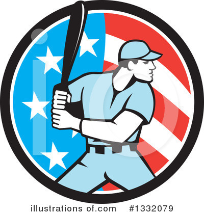 American Flag Clipart #1332079 by patrimonio