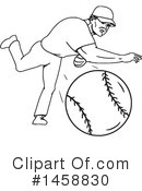 Baseball Player Clipart #1458830 by patrimonio
