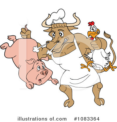 Royalty-Free (RF) Bbq Clipart Illustration by LaffToon - Stock Sample #1083364