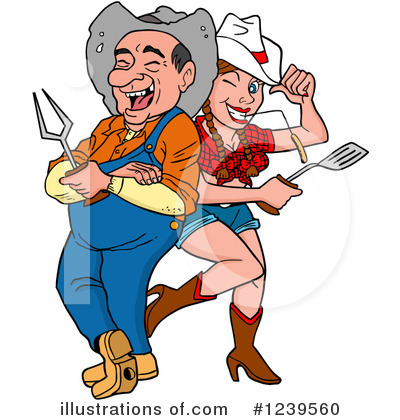 Royalty-Free (RF) Bbq Clipart Illustration by LaffToon - Stock Sample #1239560