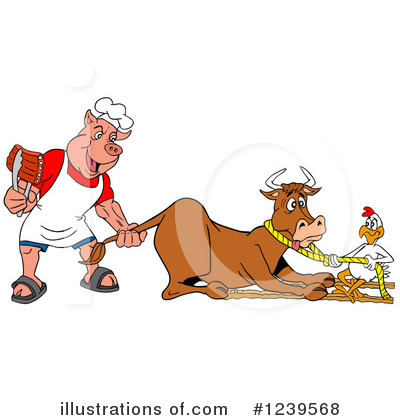 Bull Clipart #1239568 by LaffToon