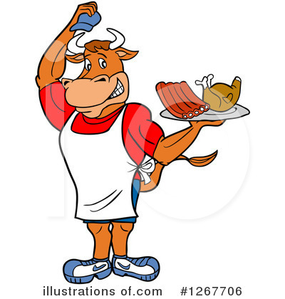 Bull Clipart #1267706 by LaffToon