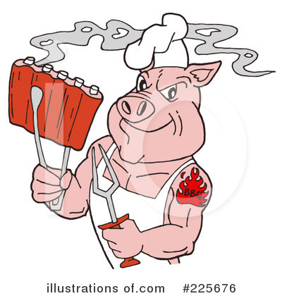 Barbeque Clipart #225676 by LaffToon