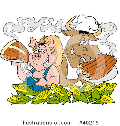 Ribs Clipart #40215 by LaffToon