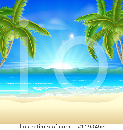 Tropical Beach Clipart #1193455 by AtStockIllustration