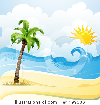 Tropical Beach Clipart #1199306 by merlinul