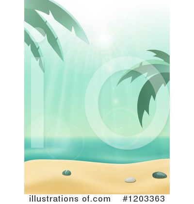 Tropical Beach Clipart #1203363 by elaineitalia