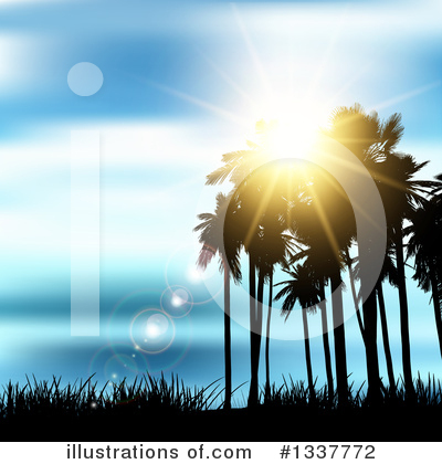 Palm Tree Clipart #1337772 by KJ Pargeter