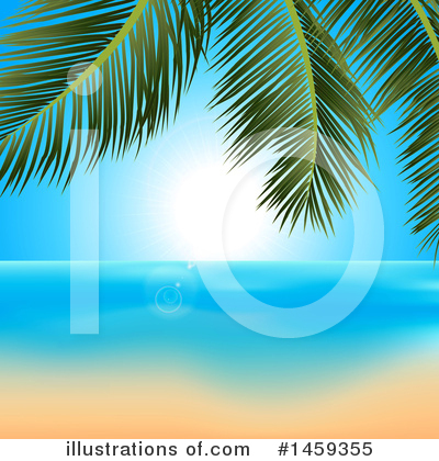Tropical Beach Clipart #1459355 by elaineitalia