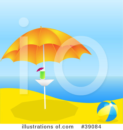 Royalty-Free (RF) Beach Clipart Illustration by elaineitalia - Stock Sample #39084