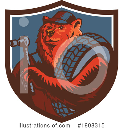 Royalty-Free (RF) Bear Clipart Illustration by patrimonio - Stock Sample #1608315