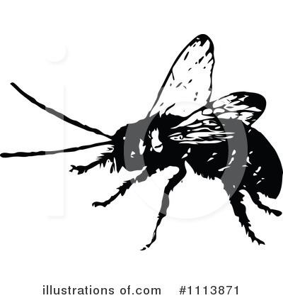 Royalty-Free (RF) Bee Clipart Illustration by Prawny Vintage - Stock Sample #1113871