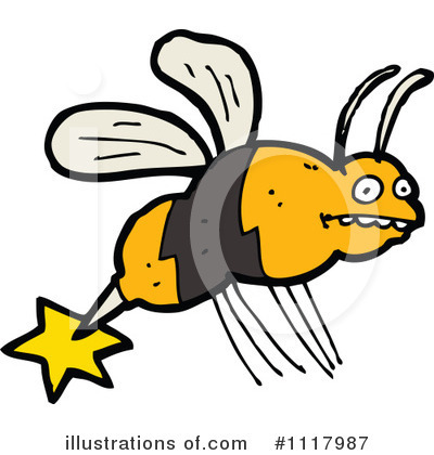 Royalty-Free (RF) Bee Clipart Illustration by lineartestpilot - Stock Sample #1117987