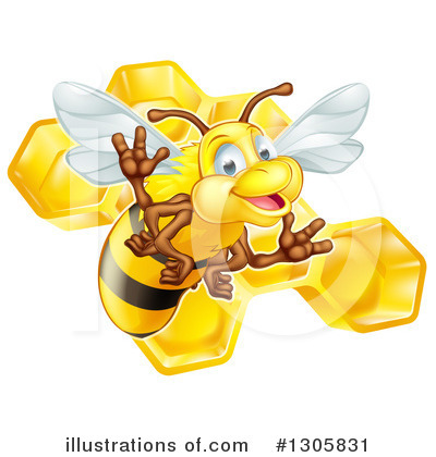 Honeycombs Clipart #1305831 by AtStockIllustration