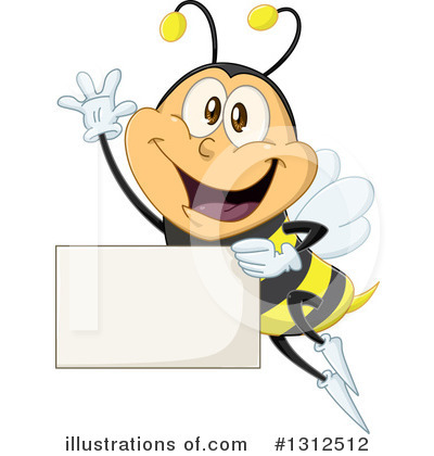 Royalty-Free (RF) Bee Clipart Illustration by Liron Peer - Stock Sample #1312512