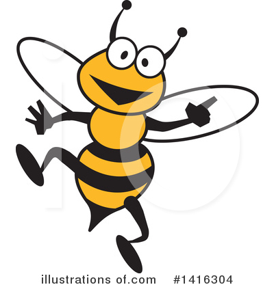 Bee Clipart #1416304 by Johnny Sajem