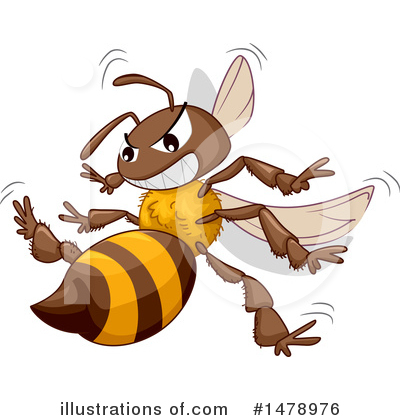 Royalty-Free (RF) Bee Clipart Illustration by BNP Design Studio - Stock Sample #1478976