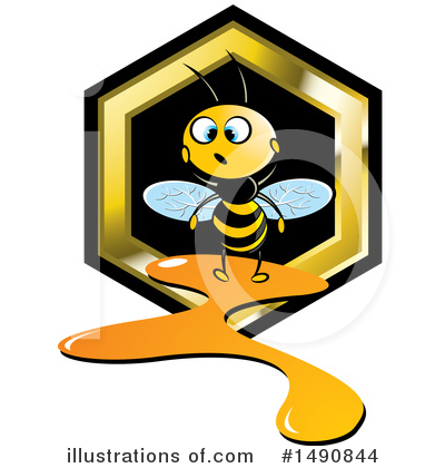 Royalty-Free (RF) Bee Clipart Illustration by Lal Perera - Stock Sample #1490844