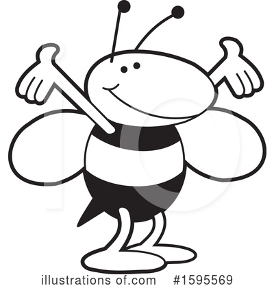 Bee Clipart #1595569 by Johnny Sajem