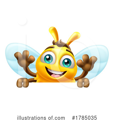 Royalty-Free (RF) Bee Clipart Illustration by AtStockIllustration - Stock Sample #1785035