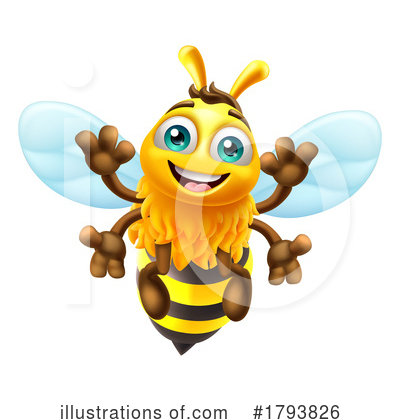 Royalty-Free (RF) Bee Clipart Illustration by AtStockIllustration - Stock Sample #1793826