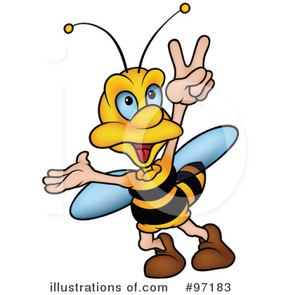 Royalty-Free (RF) Bee Clipart Illustration by dero - Stock Sample #97183