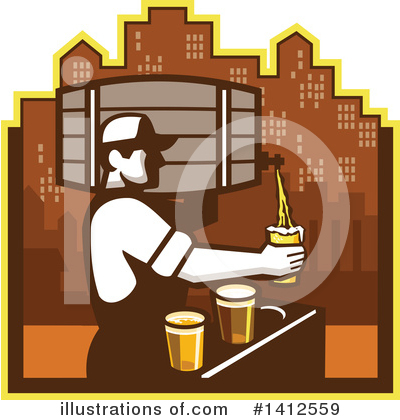 Bartender Clipart #1412559 by patrimonio