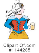 Beer Maiden Clipart #1144285 by patrimonio