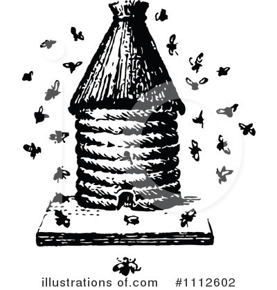 Royalty-Free (RF) Bees Clipart Illustration by Prawny Vintage - Stock Sample #1112602