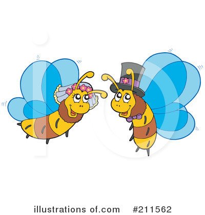 Royalty-Free (RF) Bees Clipart Illustration by visekart - Stock Sample #211562