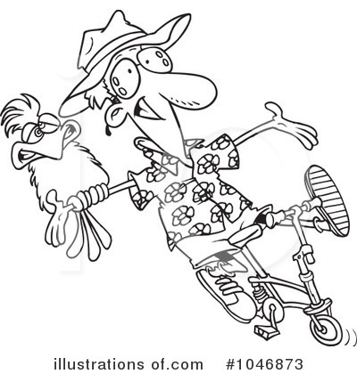 Royalty-Free (RF) Bicycle Clipart Illustration by toonaday - Stock Sample #1046873