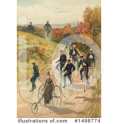 Penny Farthing Clipart #1498774 by JVPD